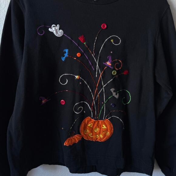 Vintage black halloween crewneck sweatshirt - Picture 3 of 4